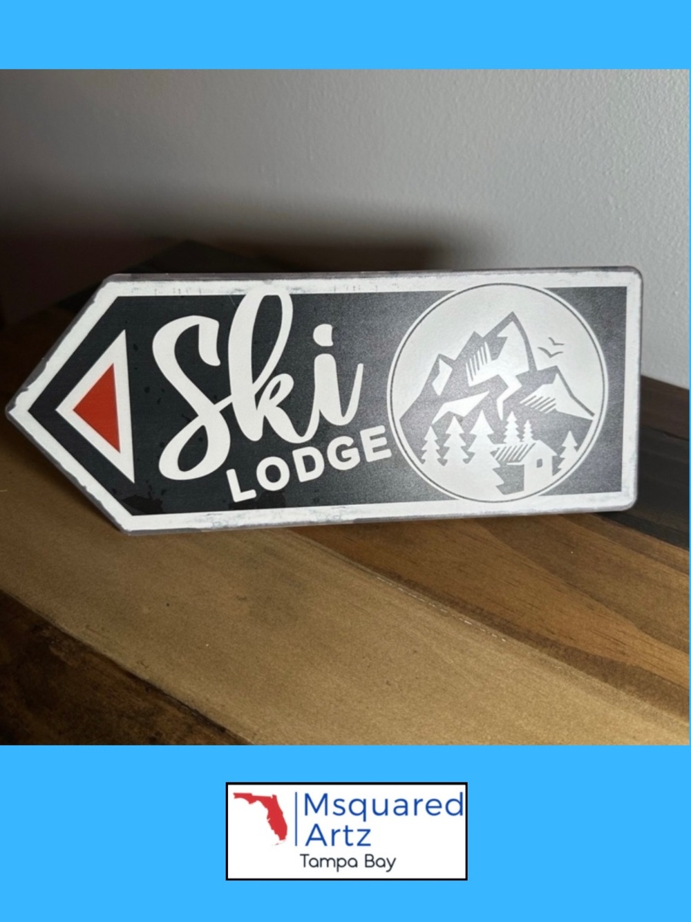 Hobby Lobby Northwood Lodge Ski Lodge Metal Arrow Sign Rustic Winter Cabin Decor